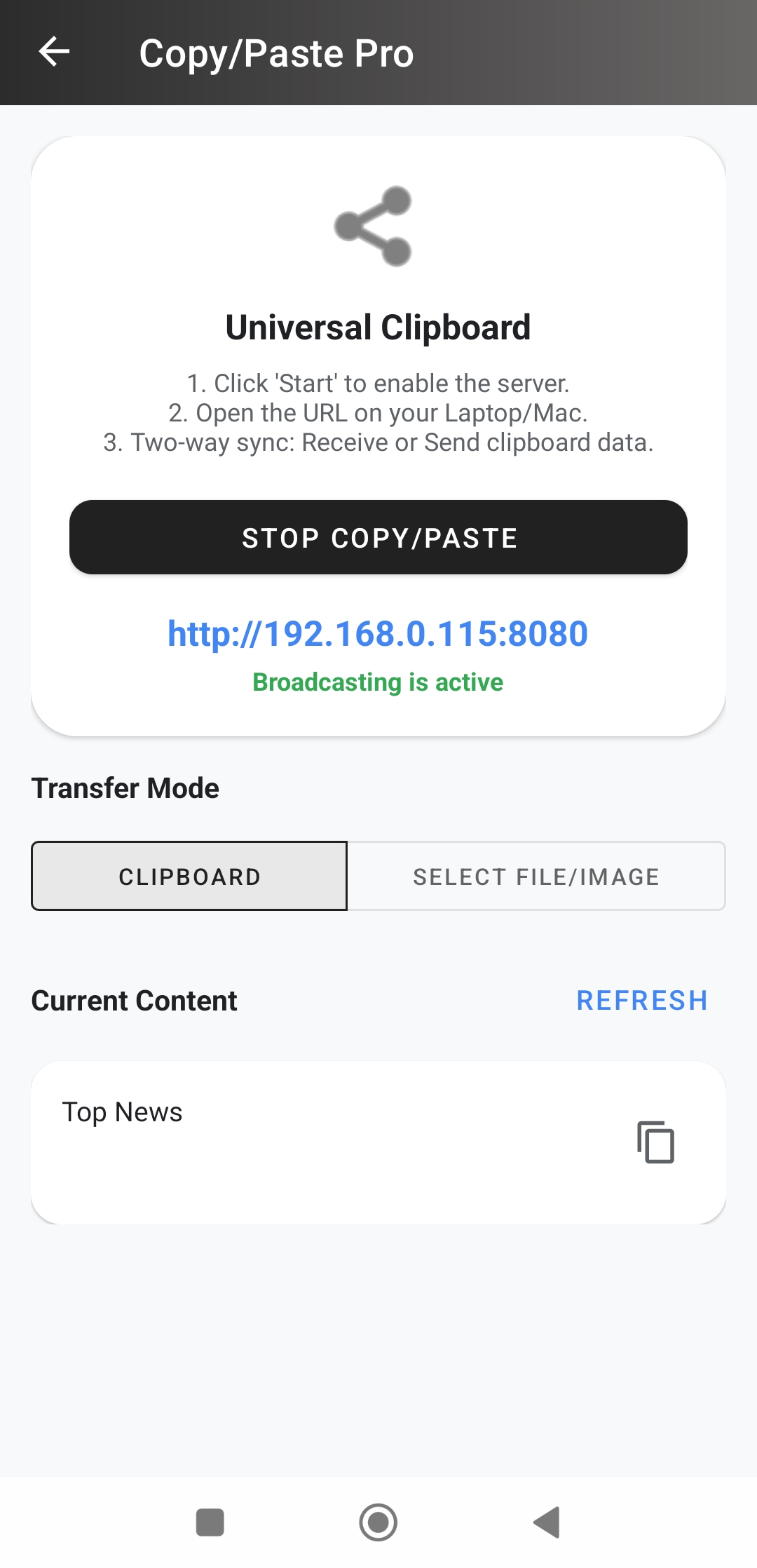 Copy/Paste Pro Server